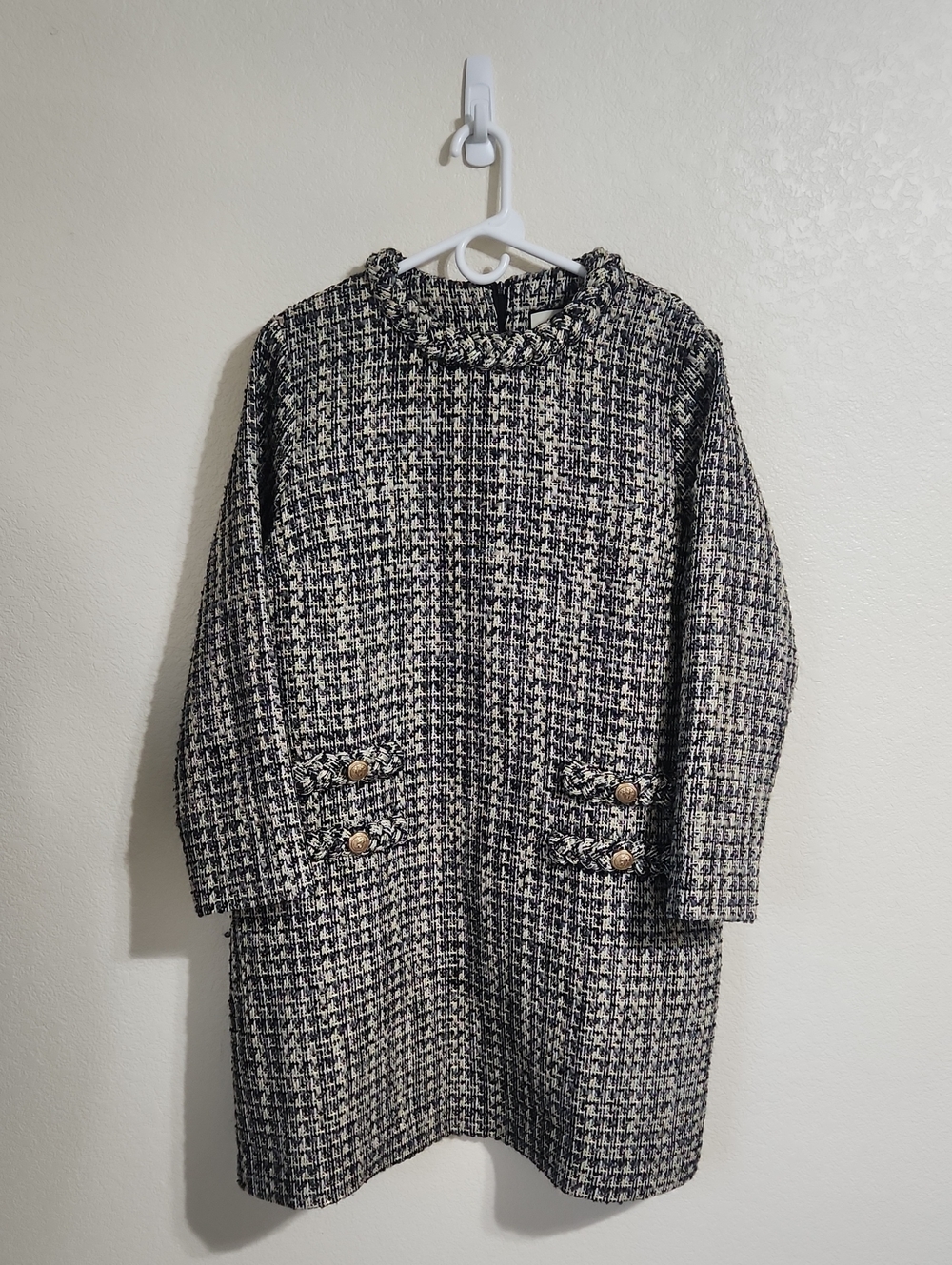 Tuckernuck Smoke and Mirrors Tweed Jackie Dress Long Sleeve Size XXXL - Picture 4 of 13